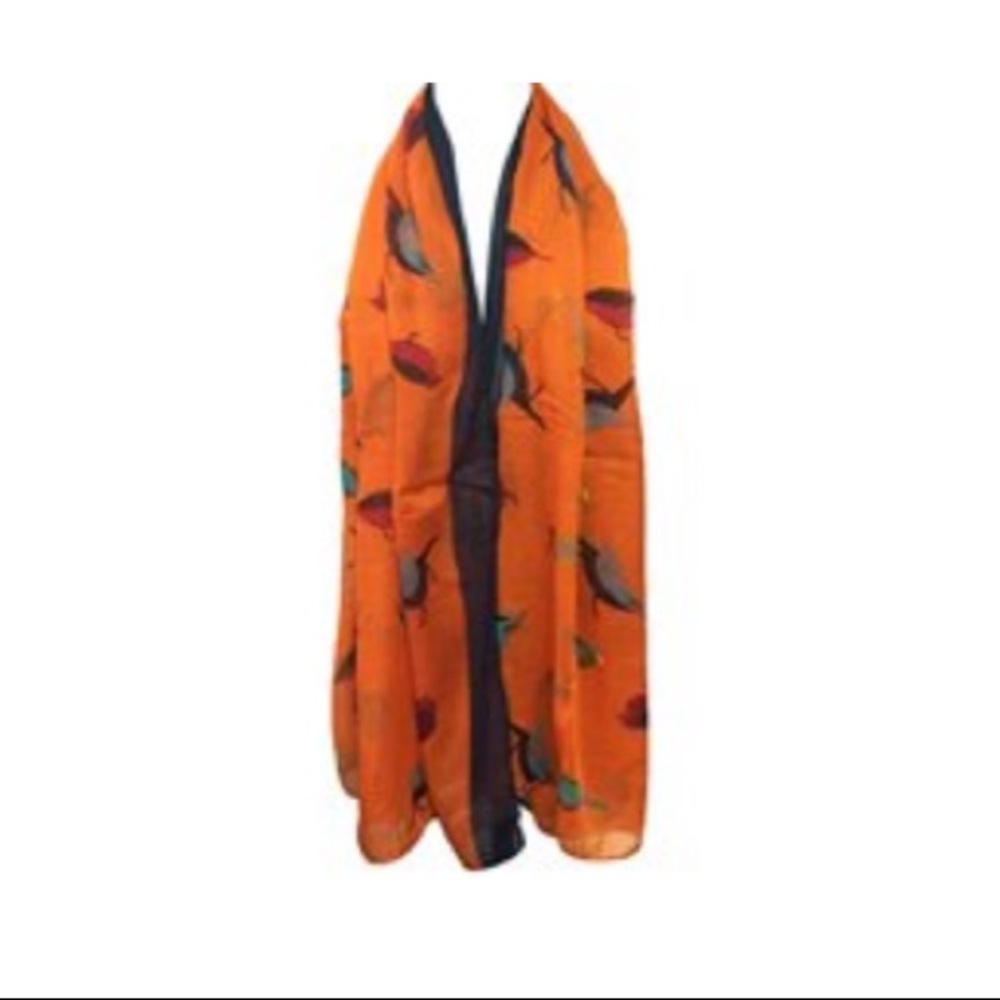 Wrapables Soft Viscose Bird Print Scarf Wrap - Picture 9 of 9